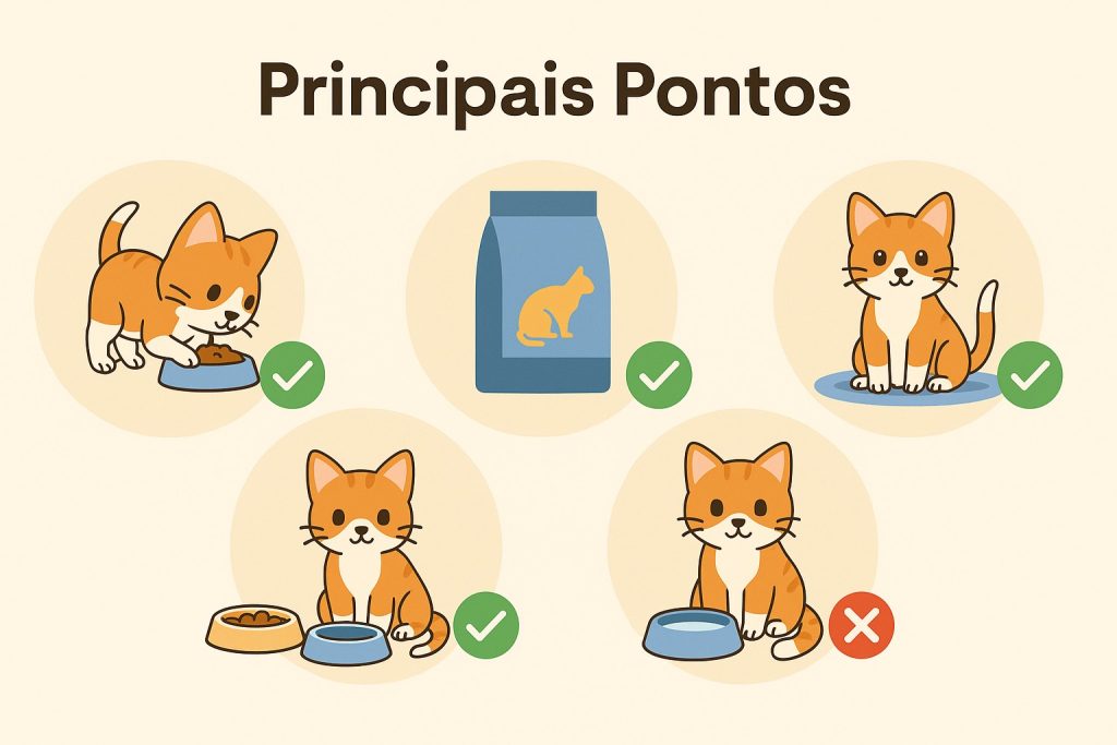 Principais pontos na alimentação do gatinho