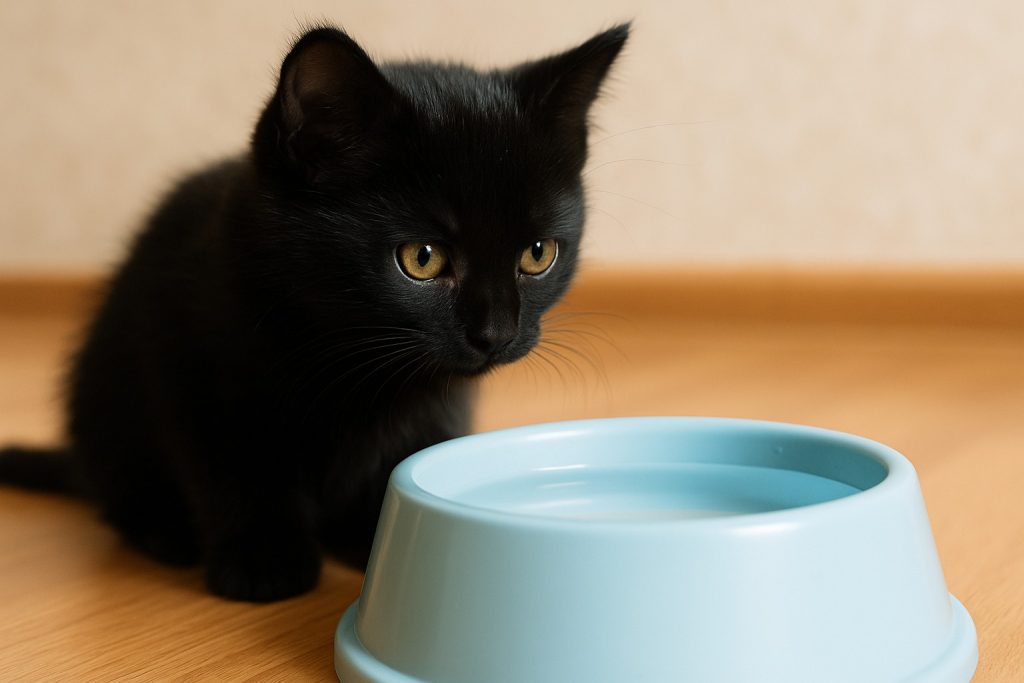 Seu gatinho bebe água suficiente 