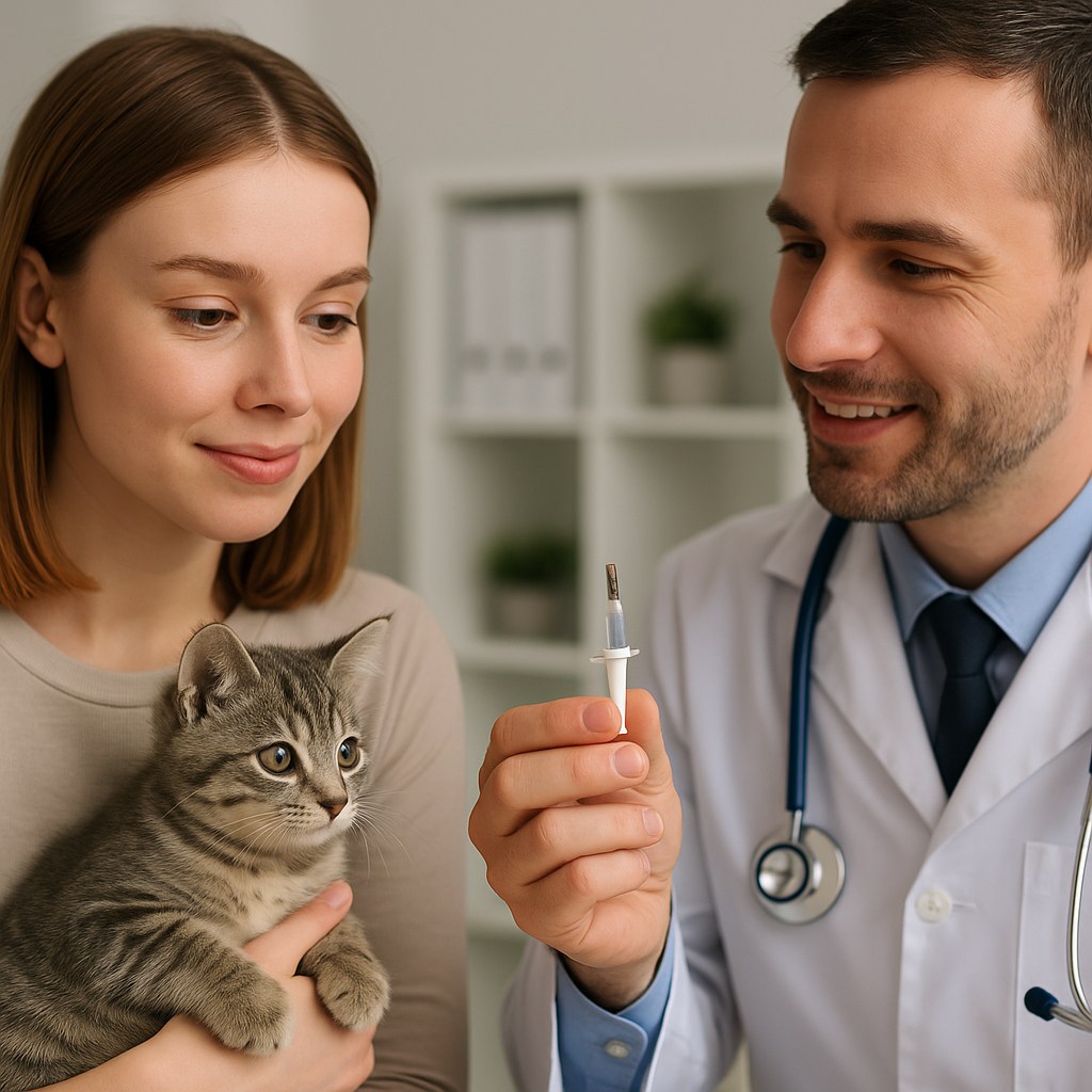 Como é o procedimento do microchip em filhotes de gato