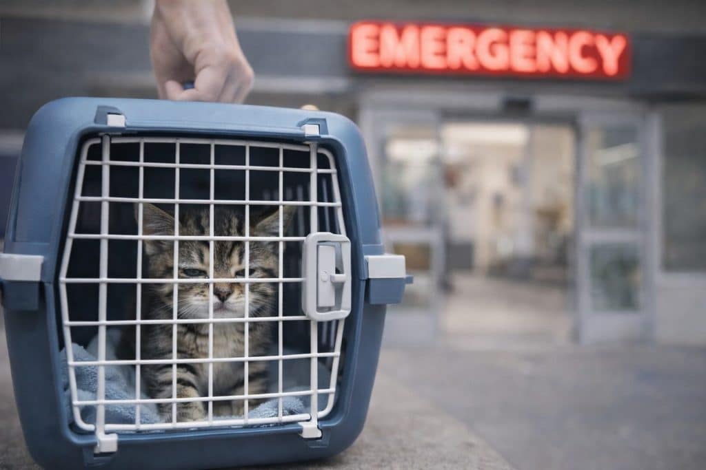 Quando seu filhote de gato espirrando precisa de emergência