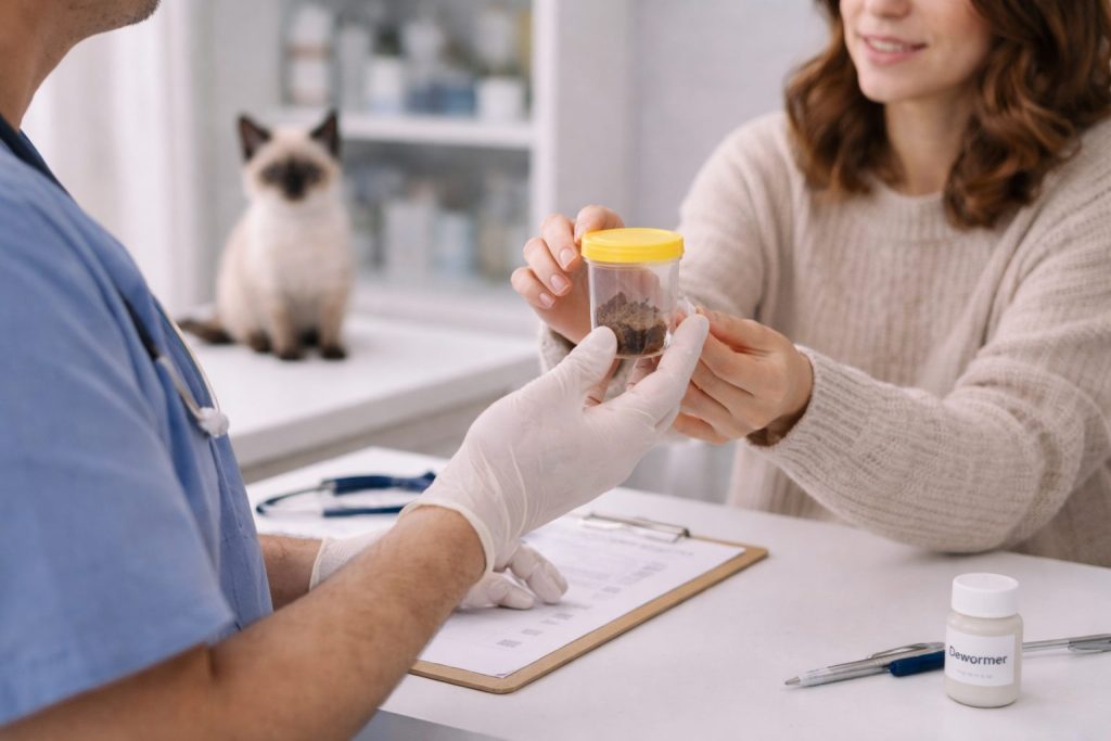Exames de fezes para detectar vermes e parasitas em filhotes