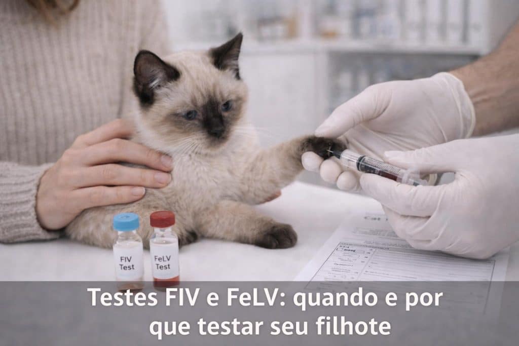 Testes FIV e FeLV: quando e por que testar seu filhote