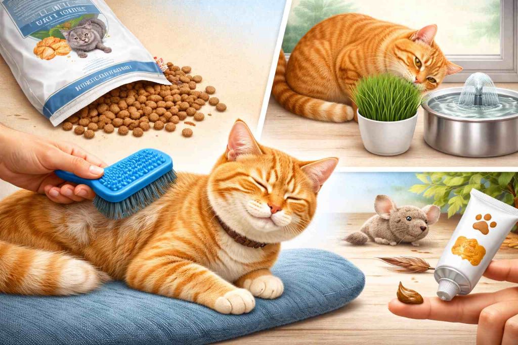 Como evitar bola de pelo em gatos