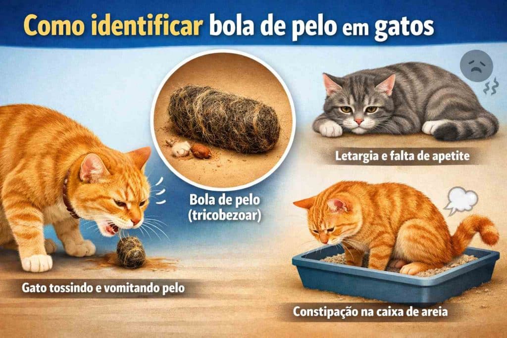 Como identificar bola de pelo em gatos