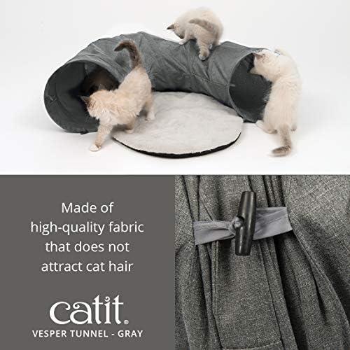 Catit Túnel para gato Vesper, brinquedo para gato, cinza, 41996 Catit Túnel para gato Vesper, brinquedo para gato, cinza, 41996