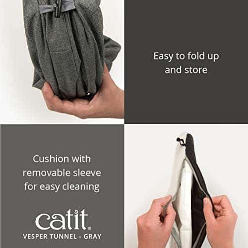 Catit Túnel para gato Vesper, brinquedo para gato, cinza, 41996 Catit Túnel para gato Vesper, brinquedo para gato, cinza, 41996
