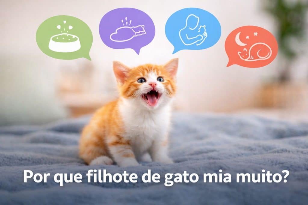 Por que filhote de gato mia muito?