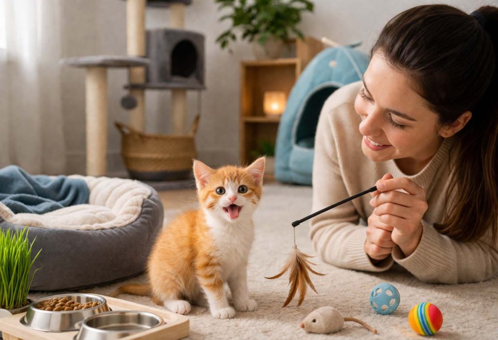 Como evitar que o filhote de gato mie o tempo todo