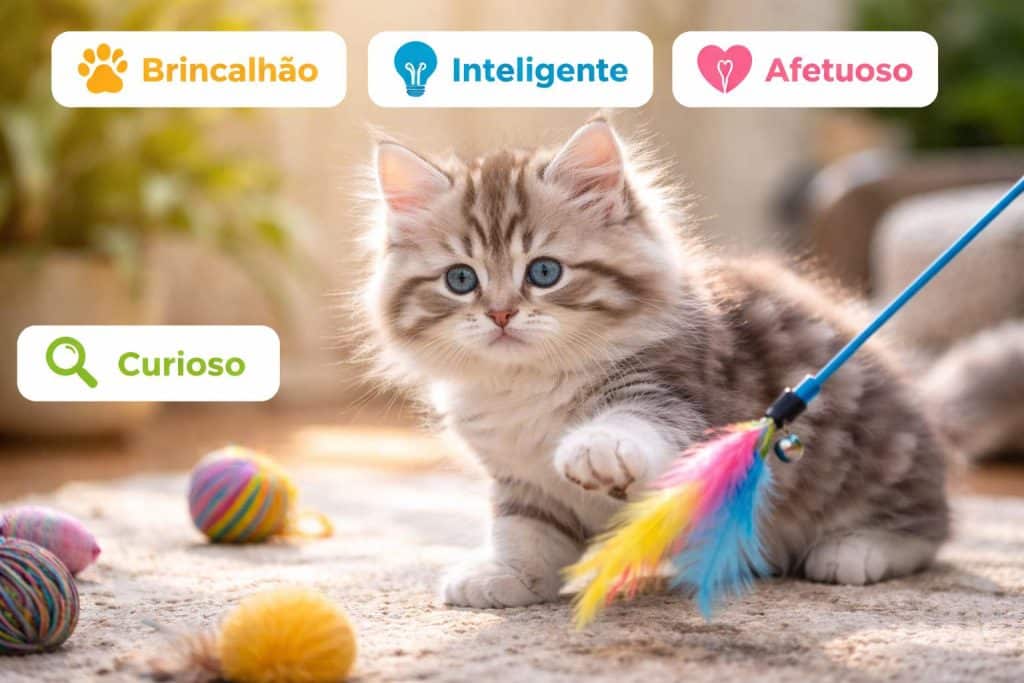 Personalidade do filhote de gato siberiano