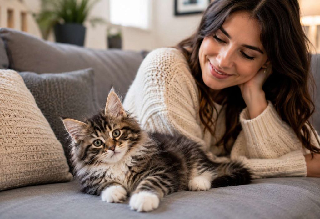 Aparência e características físicas do filhote de gato norueguês da floresta