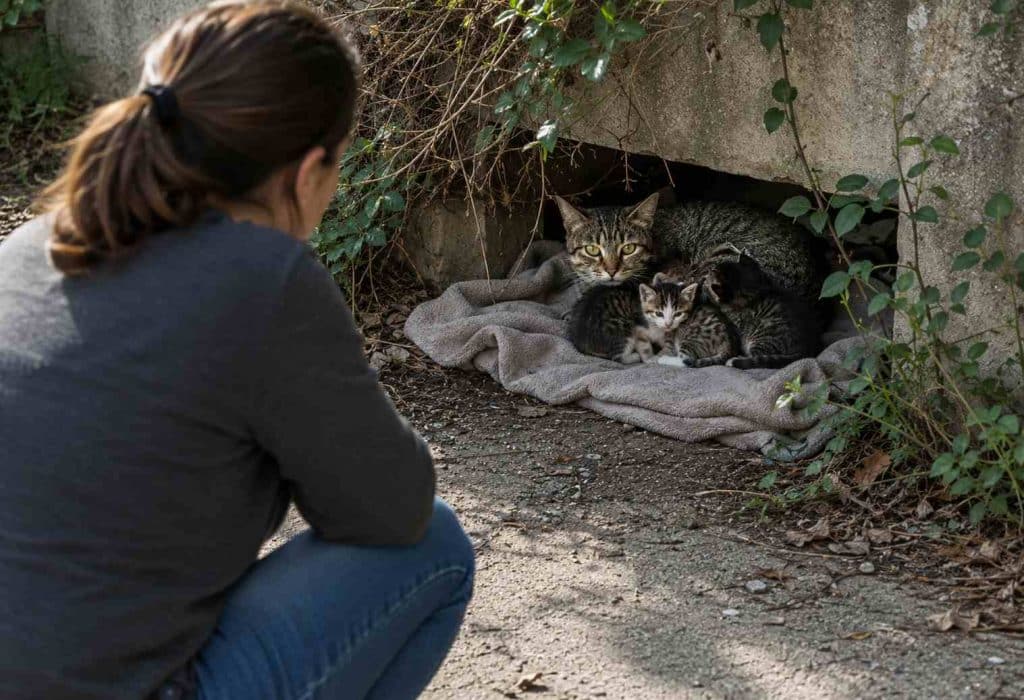 Antes de resgatar, verifique se a gata mãe está por perto