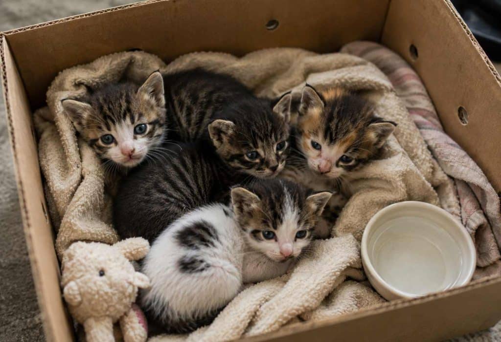 Quando é necessário resgatar uma ninhada de gatos?